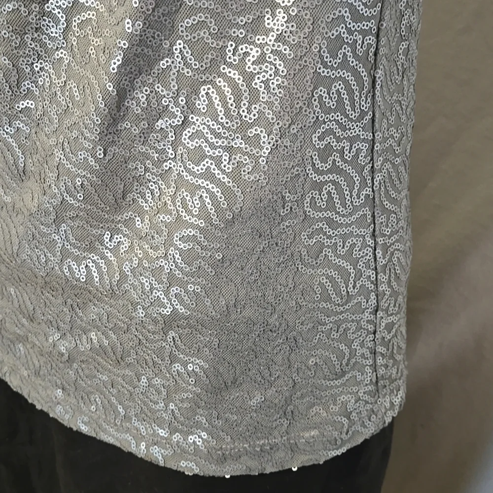 Micheal Kors Cowl Neck Sequined Dressy Top